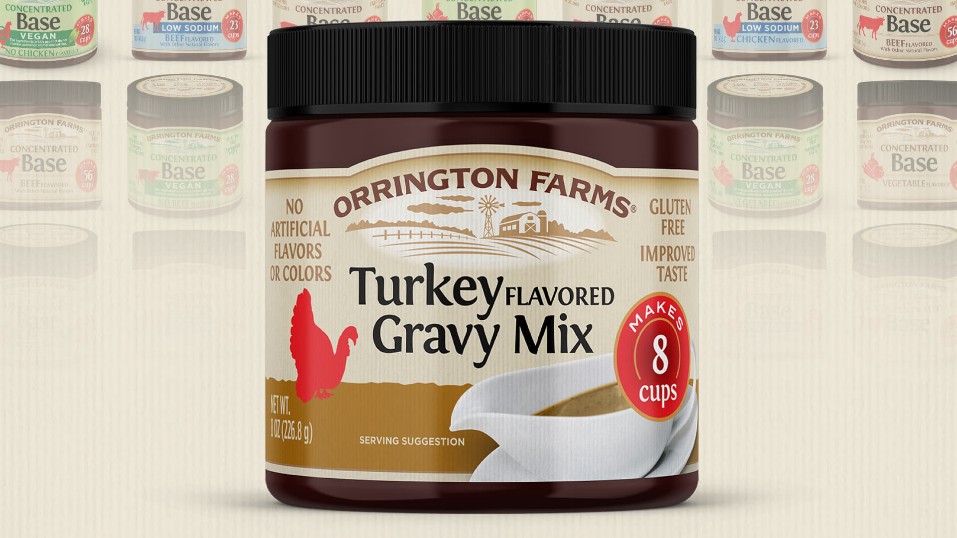 Orrington Farms Turkey Flavored Gravy Mix Jar