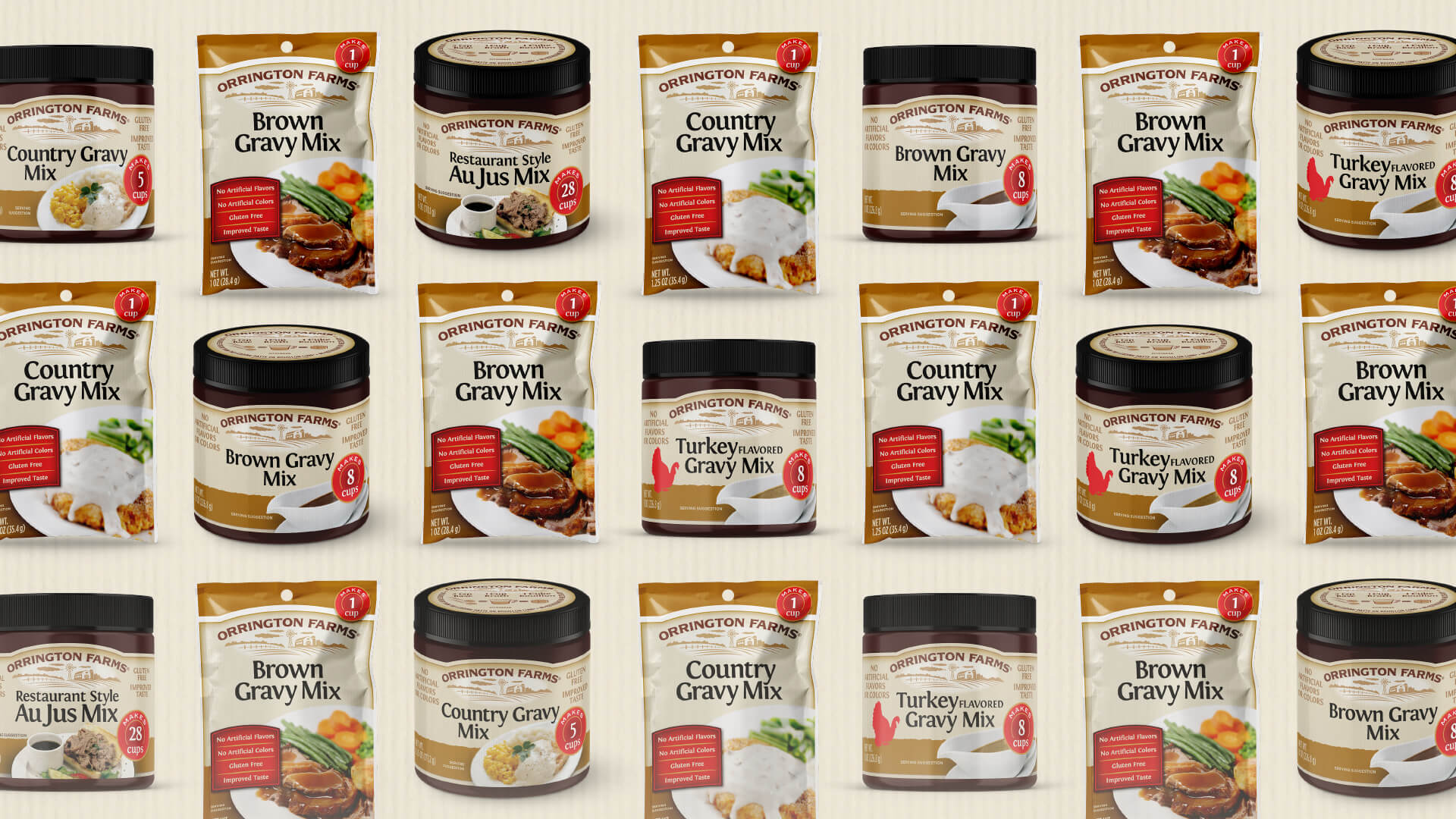 Orrington Farms Gravy Mixes Product Wall