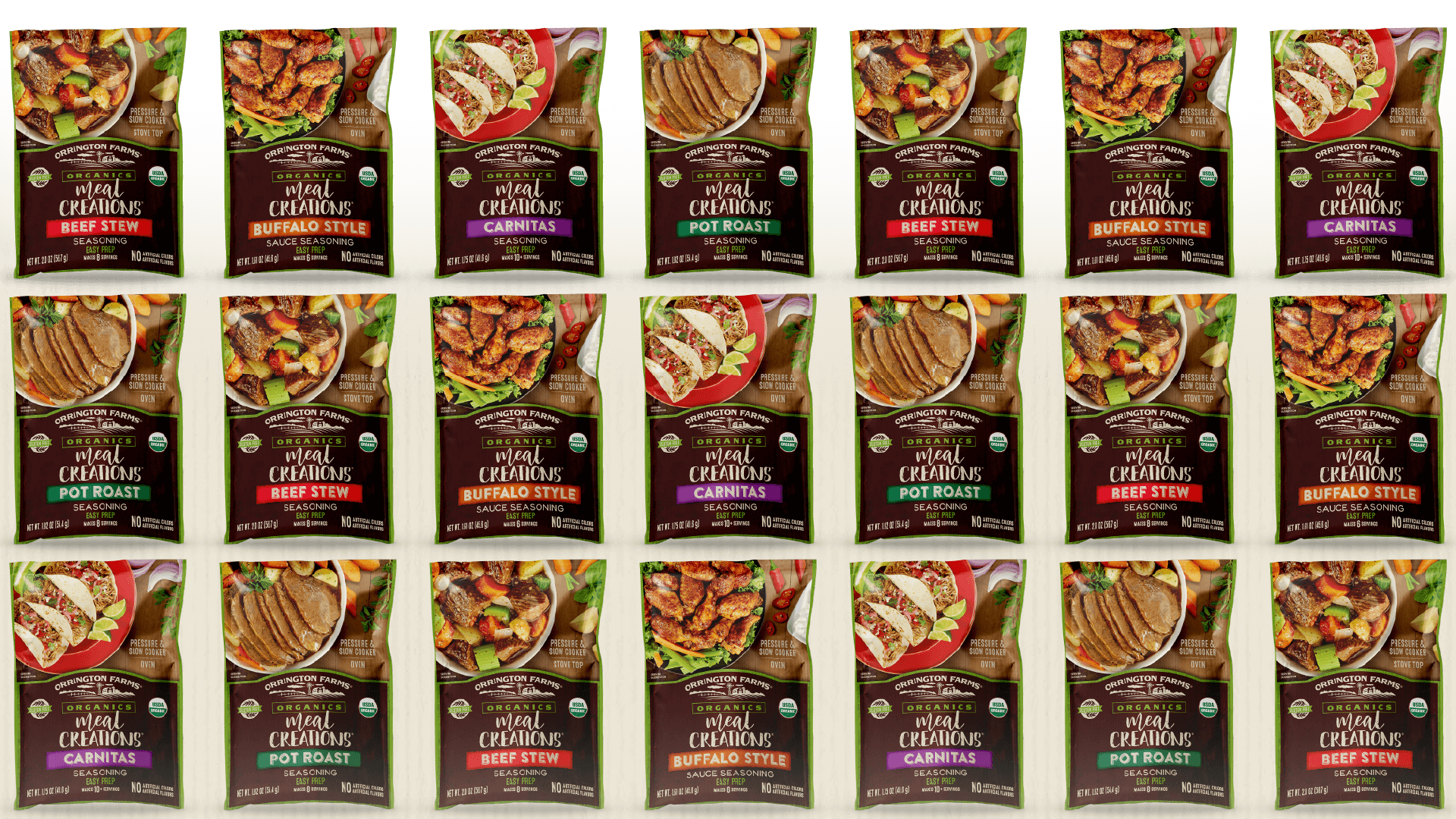 Orrington Farms Meal Creations Organics Products Packets Wall