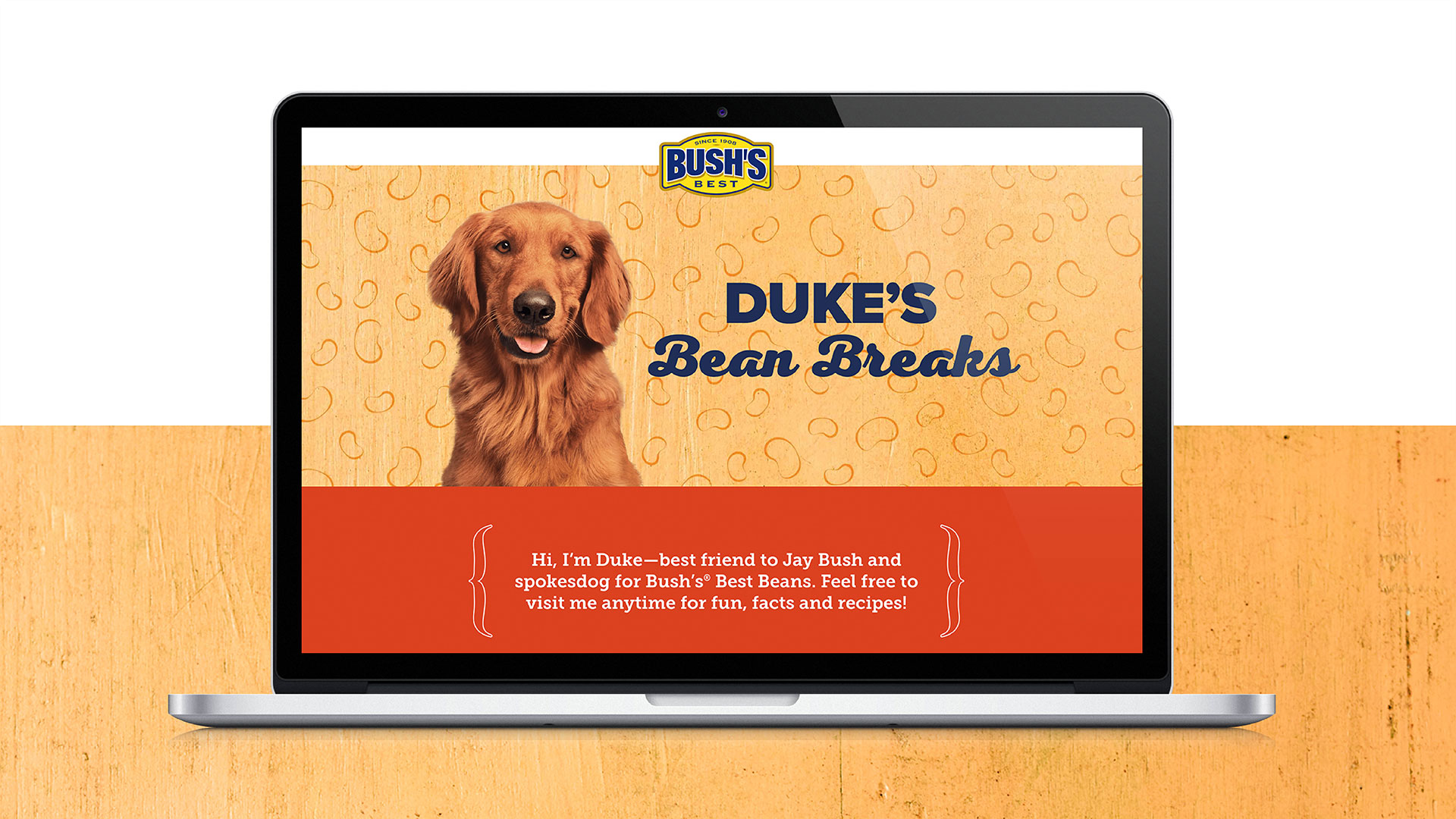 Bush’s K-12 Duke’s Bean Breaks: Hi, I’m Duke — best friend to Jay Bush and spokesdog for Bush’s® Best Beans. Feel free to visit me anytime for fun, facts and recipes!