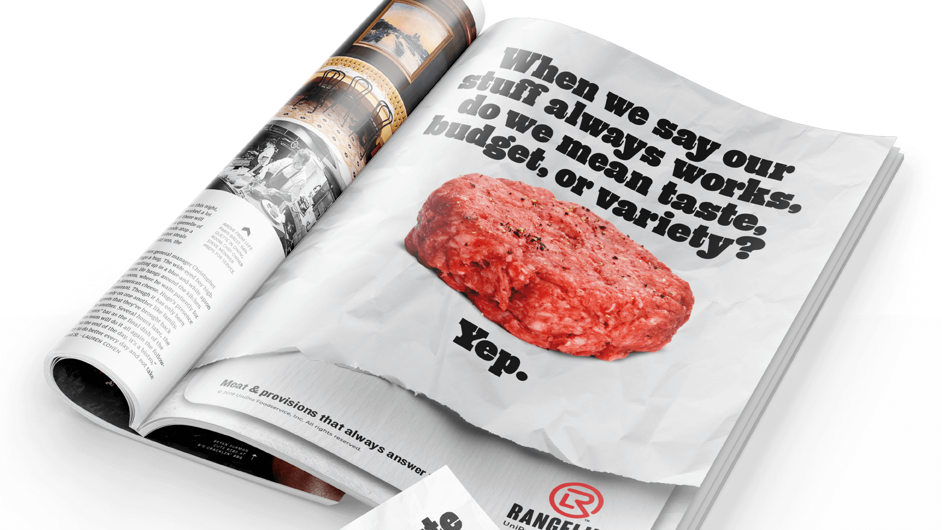 Rangeline Magazine Ad – When we say our stuff always works, do we mean taste, budget, or variety? Yep.